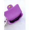 Chanel flap lampskin pearl purple bag