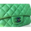 Chanel classic flap green 17cm bag