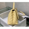 Chanel Coco Handle Yellow Caviar Large Bag