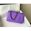 Chanel 1112 CF classic purple caviar silver hardware 25cm bag