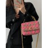 Chanel mini 19 flap tweed pink black bag