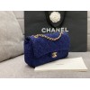 Chanel Sequins Tweed Medium Flap Bag in Blue