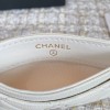 Chanel white caviar card holder