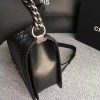 Chanel 28cm New Medium Boy Lambskin Handbag silver&gold