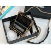 Chanel mini boy 22A gold black bag
