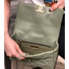 Chanel 19 large green flap bag