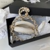 Chanel Round Chain Clutch in White