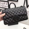 Chanel classic CF Lambskin Soft Leather Quilted Bag 25cm All Black