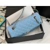 Chanel 22 tweed classic blue flap bag 25cm