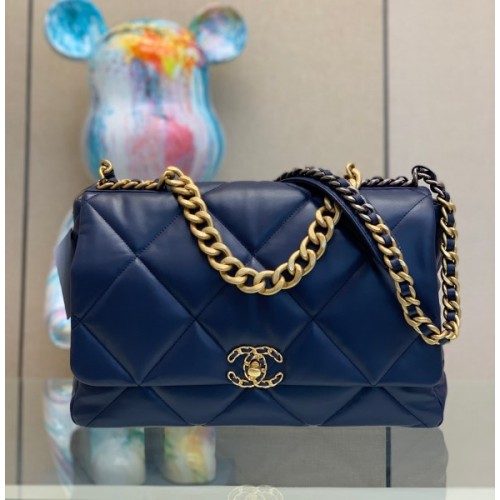 Chanel 19 Flap Large Blue Bag