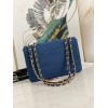 Chanel CF flapbag denim 24k gold hardware large bag