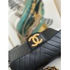 Chanel CF flapbag black V 24k gold hardware large bag