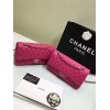 CHANEL 1112 Rose Red Medium Size 2.55 Lambskin Leather Flap Bag With Gold/Silver Hardware