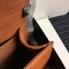Chanel Grained Calfskin Boy Bag with Top Handle Orange A14041 VS06715