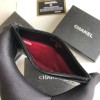 Chanel black rose card holder