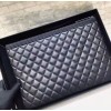 Chanel pouch lampskin silver hardware