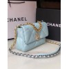 Chanel flap bag light blue 19 bag 26cm