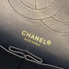 CHANEL 1112 Navy Blue Large Size 30cm Lambskin Leather Flap Bag With Gold Hardware