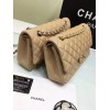 CHANEL 1112 Beige Medium Size 2.55 Lambskin Leather Flap Bag With Gold/Silver Hardware