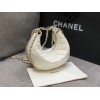 Chanel white lambskin pouch with chain bag