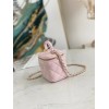Chanel case pink handle leather bag