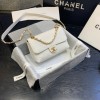 Chanel shoulder flap bag AS1459 in white
