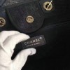 Chanel Dark Blue Canvas Large Deauville Shopping Bag A68046 VS04495