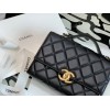 Chanel Lambskin & Gold Metal Mini Flap Bag