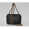 CHANEL 1112 Black Caviar Leather Flap Bag With Gold Hardware