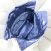 Chanel blue leather tote shopping medium bag