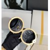 Chanel Black Metal Leather Basket Ball