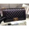 Fashion Chanel Black Quilted Lambskin Medium Boy Bag Gold Hardware A67086 VS05222
