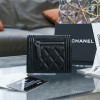 Chanel boy compact black caviar wallet