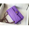 Chanel 1112 CF classic purple caviar gold hardware 25cm bag