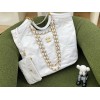 Chanel tote shopping max white bag