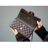 Chanel CF double flap lambskin brown leather 25cm bag