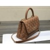 Chanel Coco Handle Brown Bag 23cm
