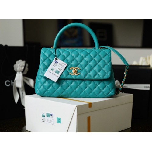 Chanel Coco Handle Blue Large Caviar Bag