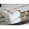 Chanel 19 White Gold Hardware 26cm