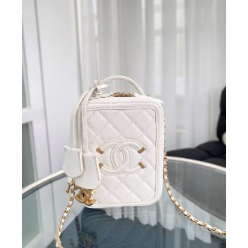 Chanel vanity phone case white