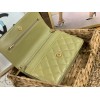 Chanel Woc CC chain green leather bag