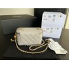 Chanel Vantiy Case White Leather Bag