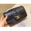 Chanel Classic Black Python Mini Bag