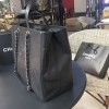 Chanel Quilted Calfskin Large Shopping Tote Bag Black