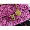 Chanel 21A Jewel Chain Pink Velvet Bag