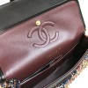 Chanel Flap Classic Tweed Handbag With Gold Hardware