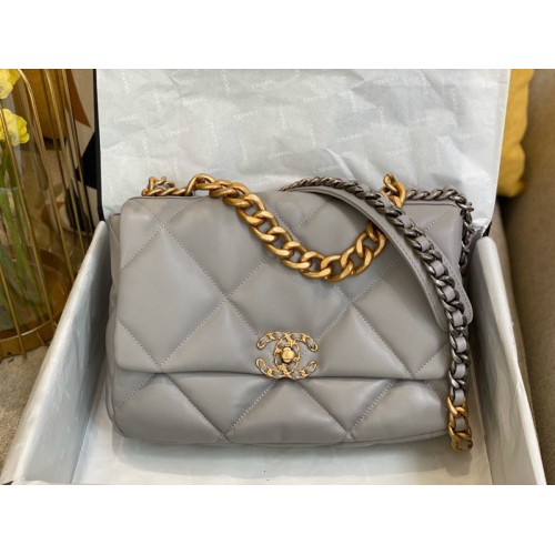 Chanel 19 flap gray bag 30cm