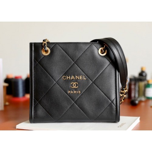 Chanel small tote shopping bag