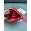 Chanel CC caviar gold hardware filigree red wallet