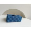 Chanel classic flap blue denim 20cm bag